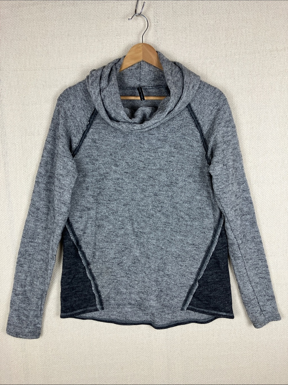 Kuhl Nova Pullover Cowl Neck Wool Blend Sweater Grey